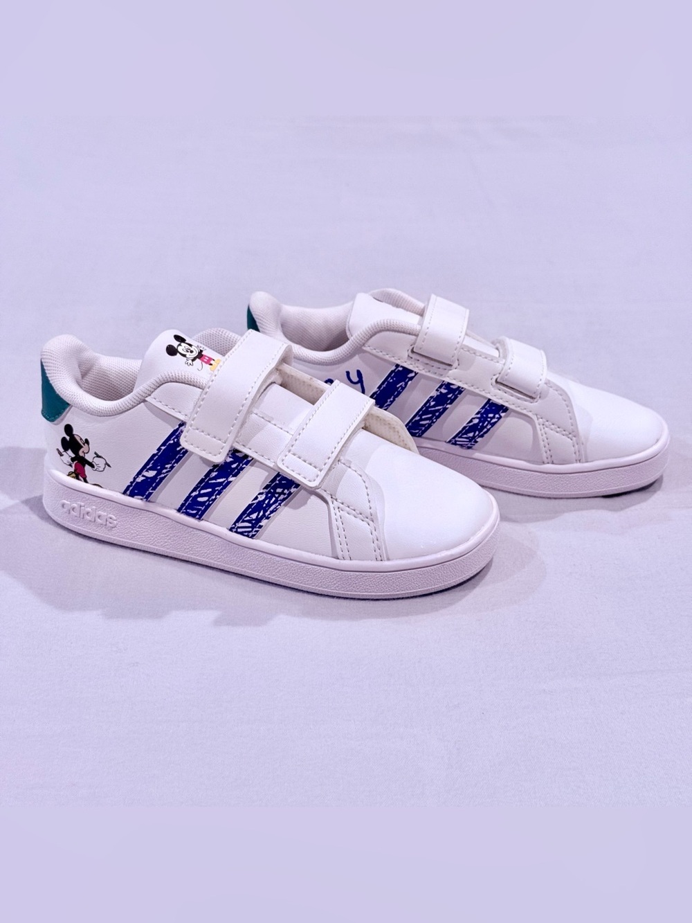Adidas x Disney Sneakers Boys 10 Girls Mickey Mouse Grand Court White Toddlers